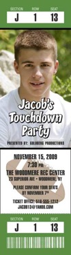 personalized football photo ticket